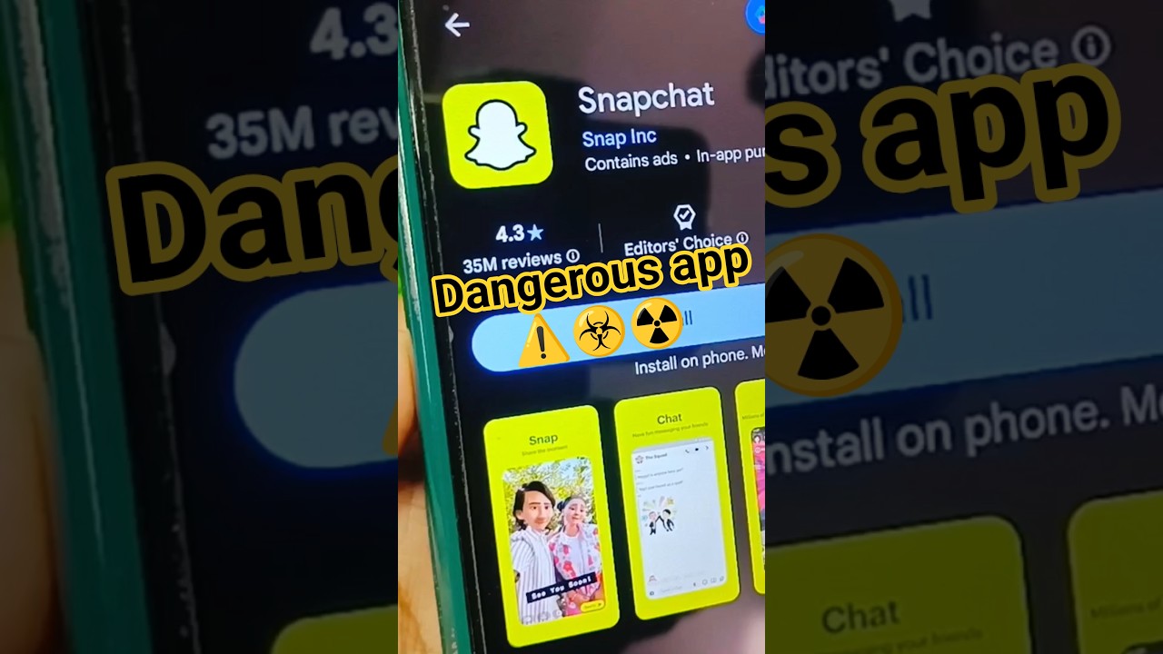 why Snapchat is dangerous app ☢️☣️⚠️ 