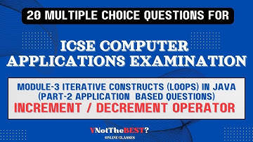 MCQ MODULE 3 PART2 increment decrement operator