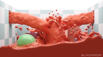 Fluid Particles Meshing Resolution Demo with Blender