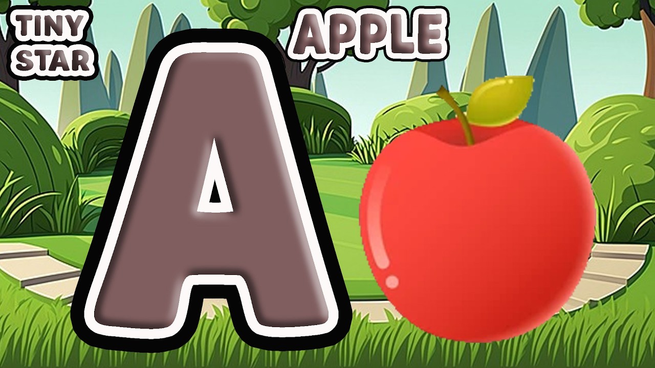 A for Apple ๐ | Colorful Cartoon Alphabet Song | Phonics for Nursery ...