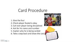 Card Procedure While Refereeing Football Referee Tips