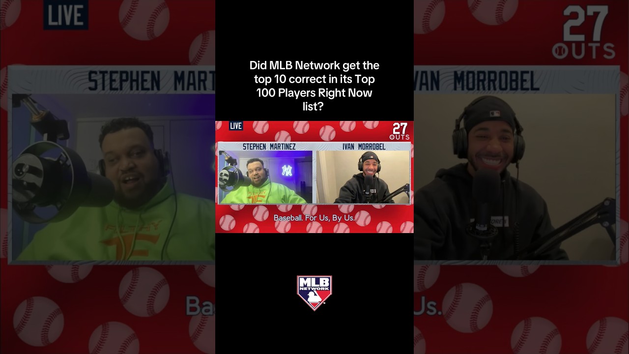 Did MLB Network get the top 10 correct in its Top 100 Players Right Now list? 