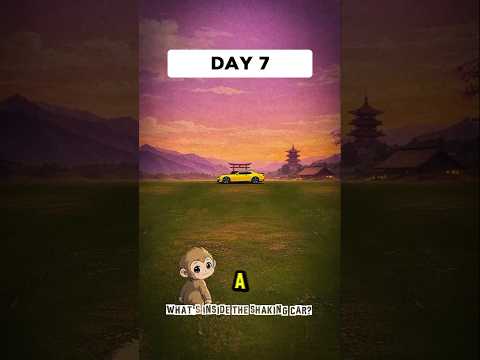 Day 7 of walking to find out what's inside the shaking car 😱 । Jumo । #shorts
