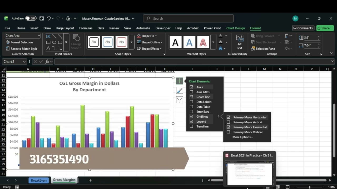 Excel 2021 In Practice - Ch 3 Independent Project 3-4 |Step-by-Step SIMnet Solution |Help Excel 2024