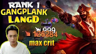 🔴 LangD Gangplank vs Quinn - MAX CRIT - LangD Rank 1 Gangplank Guide