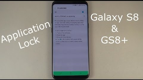 Pin Windows Tutorial | Galaxy S8/S8+