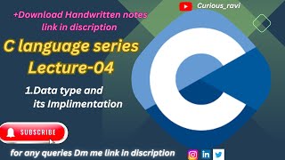 Variable & Data type In C|| C language tutorial in hindi || lec-04 || #clanguage #programming #pps