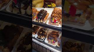 Cycleball Break in Belgium - having some Desserts