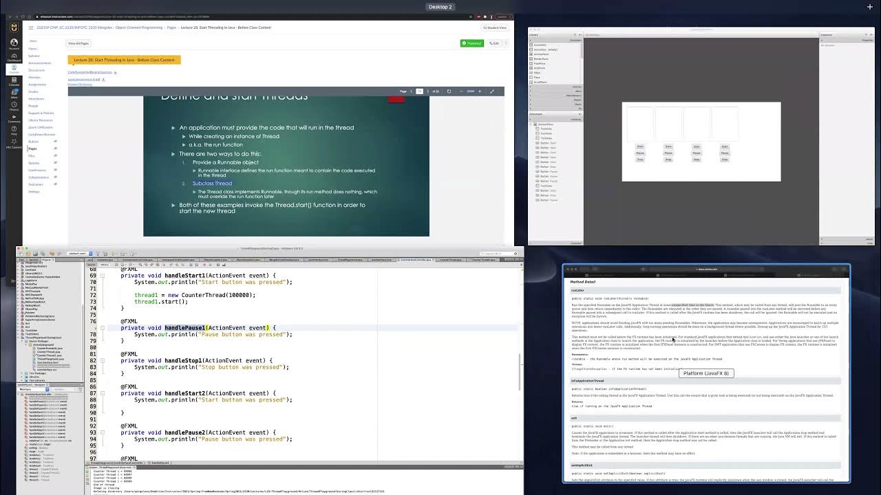Java Updating the UI from a Thread using Platform.runLater