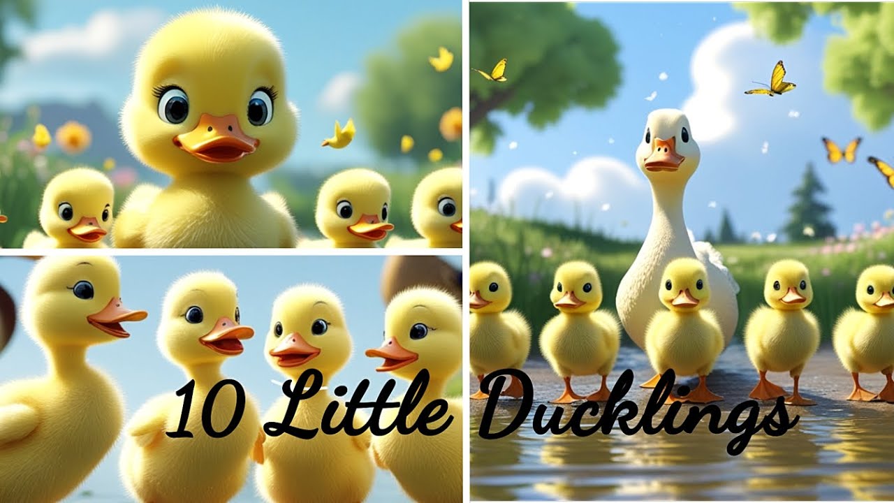 🐥10 Little Ducklings Song  | Learn Numbers 1 to 10 | Counting Song for Kids | Sing Along and Play