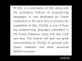 PL/SQL - Introduction #viral #shorts #plsql #programming #sql #database
