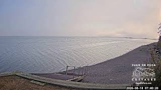 LIVE EAST Dungeness Bay Webcam from Juan de Fuca Cottages Sequim WA Coastal Views