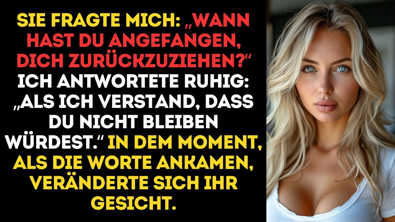 Sie fragte, wann die Distanz begann – doch meine RUHIGE Wahrheit ließ ihr Gesicht sofort erstarren!