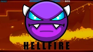 My favorite easy demon Hellfire 100% I Geometry Dash