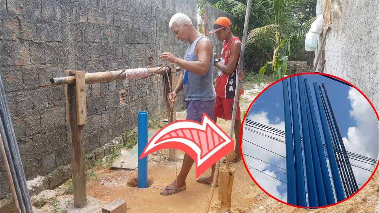 O POÇO DEU ÁGUA COM 38 METROS DE PROFUNDIDADE, E VAMOS PARA OS 60 METROS!!!