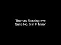 Thomas Roseingrave - Suite No. 5 in F Minor