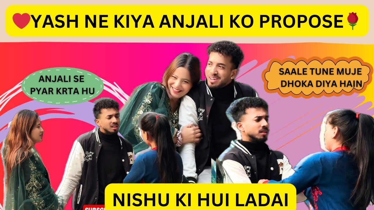 Yash Ne Kiya Anjali Ko Propose 😍❤️🙈  #youtube #youtubeshorts #ytshorts #prank