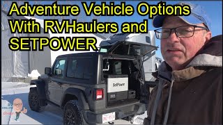 ADVENTURE Vehicle Options with RV Haulers and help from SETPOWER
Lets take a JEEP with our RVHaulers! Now you have the option to load a JEEP, and go on some adventures with your RVHauler acting as a motorhome. But you NEED FOOD! Gregg from RVHaulers explores an important piece of the puzzle - taking your cold and frozen foods with you on the adventures. Join Gregg in a Canadian off-road adventure to the Alberta Rocky Mountains in the middle of winter to see some ice climbers.
Gregg also introduces you to the SETPOWER 12 V fridge freezer system he has been testing and evaluating. If you are interested, here is a
DISCOUNT Code: RVHaulers with Gregg
(16% off)
Purchase Link: https://bit.ly/4afEO1k
WEBSITE http://rvhaulers.ca
Gregg has created this channel to share EVERYTHING about RVHaulers. Gregg has many years experience building and customizing Heavy Duty Trucks (HDTs) into RVHaulers. Explore these videos if you are considering using a large highway tractor to tow your RV 5th wheel trailer or livestock horse trailer.
We live the RVing lifestyle - we have years of RV experience, with RV living. We also have decades of experience pulling large fifth wheel recreational vehicles with HDTs (Heavy Duty Trucks).
These HDTs can be specifically configured to pull your RV, large horse trailer, or race trailer safely and efficiently.
For further information or questions:
Gregg@rvhaulers.ca
877.631.0065 ADVENTURE Vehicle Options with RV Haulers and help from SETPOWER