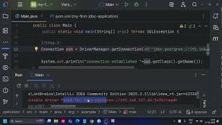 Creating a Java Maven project using IntelliJ to connect to a database