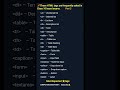 # most expected Tags Important HTML Tags in 30 Seconds ⚡ Class 10 | #Shorts