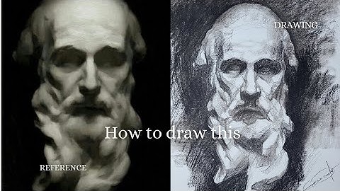 How to draw like old masters(draw like a pro with loomis method  in mad charcoal. drawing sculpture