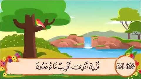 سورة الجن من الآية 24 الى 28 مكررة 3 مرات