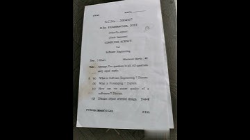 #70 #CBLU 2022 Question Paper Of Computer science Software engineering..B.sc 6th Semester 👍