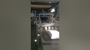 Pillow compression packing line testing before delivery