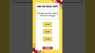 Daily Math Quiz #shortsvideo #math #mathproblems #quiz