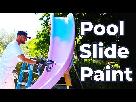 Pool Slide MAKEOVER! How to Paint a Pool Slide.