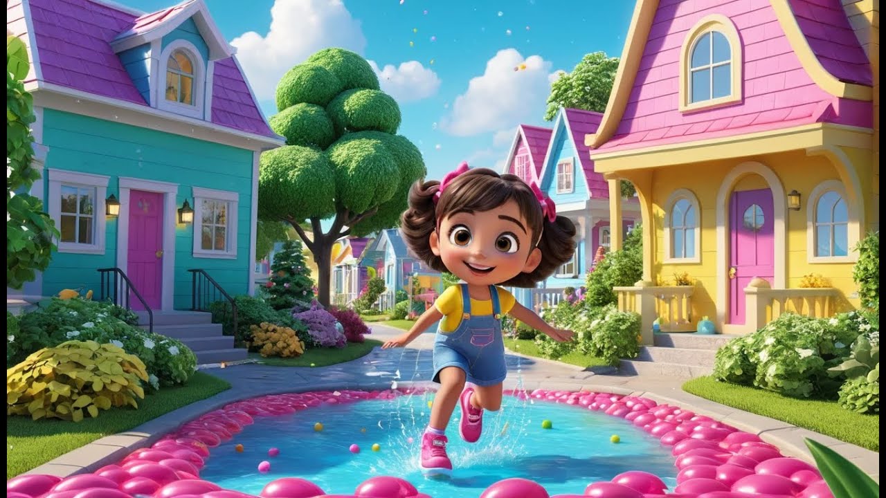 Splish Splash Sparkle Like a Jellybean | Fun Water Play Song for | Joyful Kids Nursery Rhyme