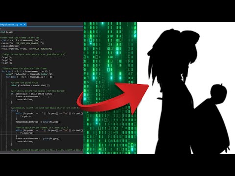 BAD APPLE!! but it's played in the code that generated this video