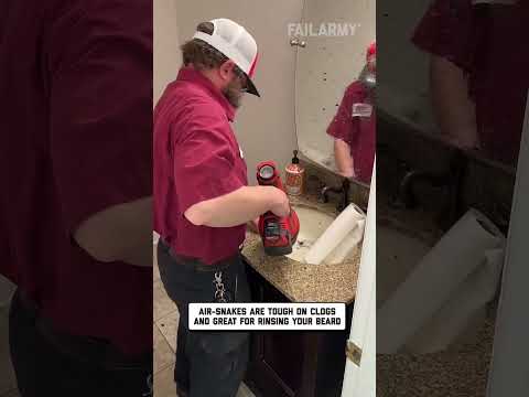 How not to unclog a sink  #fails #hilariousfails #DIY