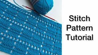 Easy Double Crochet Mesh stitch Pattern #stitchtutorial