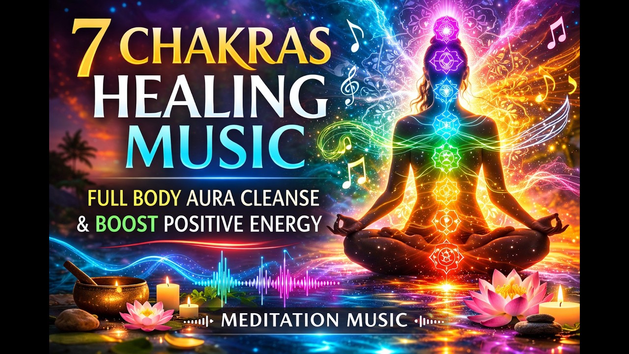 7 CHAKRAS HEALING MUSIC || Full Body Aura Cleanse & Boost Positive ...