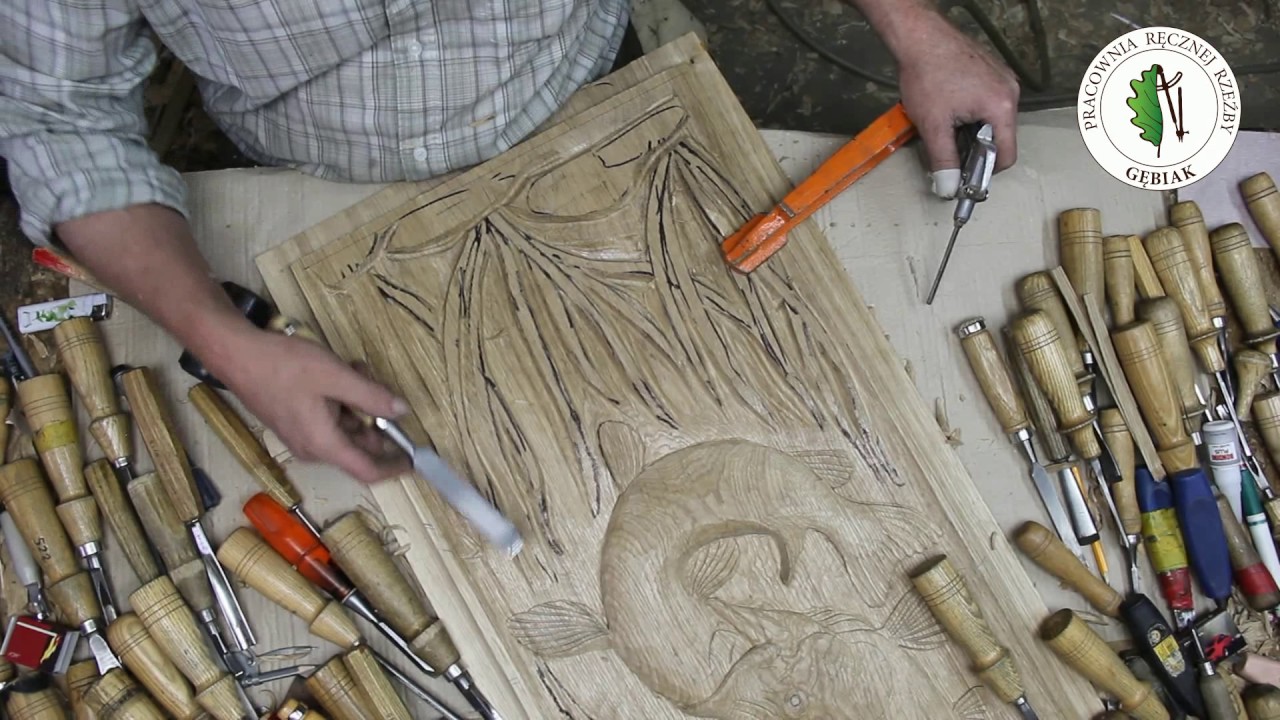 Pracownia Ręcznej Rzeźby Gębiak- odc.6 Rzeźbione szczupaki
