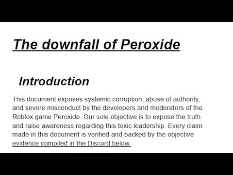 Peroxide cannot get away with this | The Peroxide Files