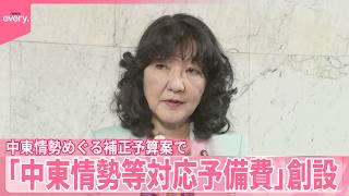 【中東情勢等対応予備費】中東情勢めぐる補正予算案で新たに創設