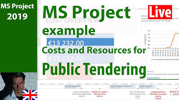Ms Project  2019 ● Costs and Resources ● Example  ● Bid for a Tendering