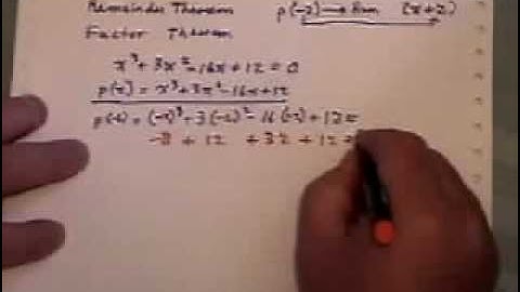 Remainder Theorem and Factor Theorem