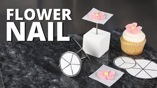 How to use a flower nail with free template [ Cake Decorating For Beginners ]