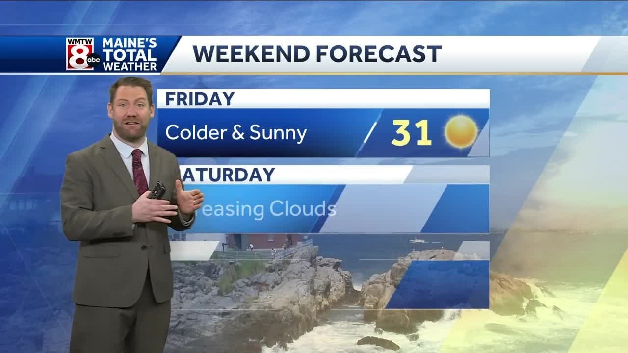 Cold blast of air ahead of snowstorm - YouTube