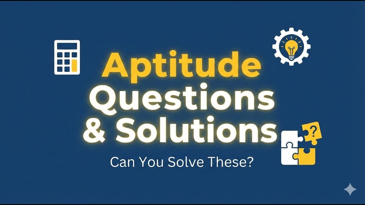 Aptitude Test Questions and Answers with Solutions - YouTube