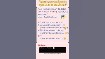 "Positive or Negative? Python Will Tell You! 🔍" (sentiments analysis) #coding #viral #shorts