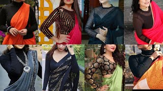 Full Sleeves Black Colour Blouse Designs /Latest Black Saree Blouse Designs/Black Blouse Designs screenshot 5