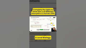 Complete The DNA Base Pairs Table | A Level Biology #alevels  #dna