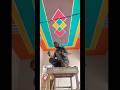 masking tape design work 💫🏠🧹 #painting #painter #highlights #shorts #wallpainting