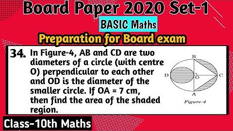 In Figure-4, AB and CD are two diameters of a circle (with centre O) perpendicula..|Class 10 Maths|