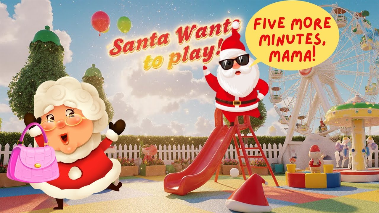 Santa at the Playground 🎅 | Fun Christmas Song for Kids | Sing Along for Toddlers (2–4 Years)