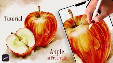 🍎Apple Tutorial / Watercolor in Procreate for Beginners / Autumn vibes